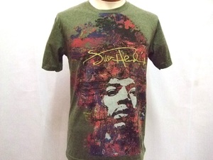 【JIMIHENDRIX/ジミヘンドリクス】USED加工プリント 半袖 Tシャツ KHAKI M 新品/希少/ゆったり目/アウトドア/ストリート/アメカジ/ロック