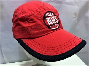 【1020 BLUES/テントウェンティ ブルース】リップストップNYLON ジェットCAP RED 新品/デッドストック/希少/ヴィンテージ/ストリート/USA製