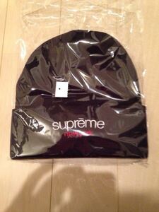 Supreme Classic Logo Beanie Navy 紺 新品 半タグ付 ステッカー