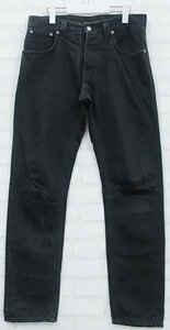 2P4840■Nudie Jeans スリムストレートブラックデニム イタリア製 ヌーディージーンズ
