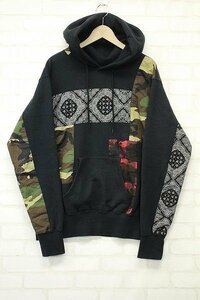 1T7771■SOPHNET 16AW MULTI MIX PULL OVER HOODY ソフネット マルチミックススウェットパーカー