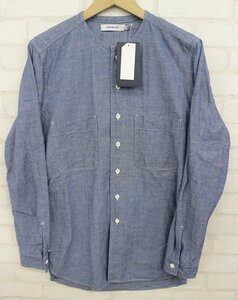 2T9444■nonnative TRAVELER SHIRT COTTON CHAMBRAY ノーカラーシャンブレーシャツ ノンネイティブ