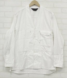 2T7184■ESSAY COLLARLESS SHIRT エッセイ カラーレスシャツ