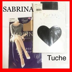 グンゼ SABRINA サブリナ ストッキング　ひきしめ HARD スリム 着圧 Tuche パーティ ラメ 星　黒 スター パンスト