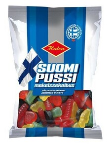Halva ハルヴァ フィンランド フルーツグミ サルミアッキ ミックス パック 375ｇ×１袋　フィンランドのお菓子です