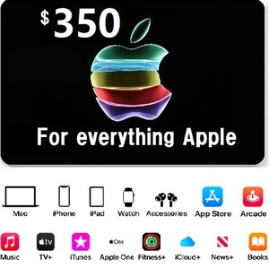 USA版 iTunes $350 card ギフトカード コード 350ドル分 北米 コード渡し