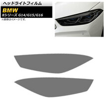 ヘッドライトフィルム BMW 8シリーズ G14/G15/G16 2018年11月～ スモーク TPU製 AP-XT1656-SM 入数：1セット(左右)_画像1