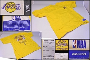 WIND AND SEA ★ ウィンダンシー ★ NBA ★ LA LAKERS ★ Tシャツ ★ TEE ★ L ★ 綿100% ★ WDS-C-NBAPO-23-Q4-01 ★ 黄 ★ 中古品 ★