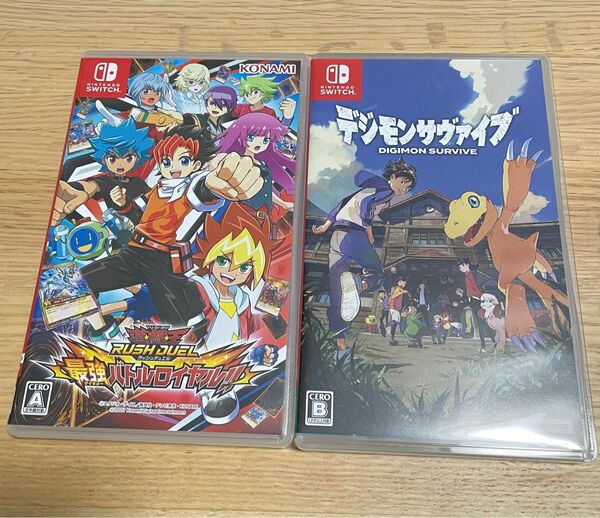 【中古美品】デジモンサヴァイブ/遊戯王ラッシュデュエル 2本セット♪ Nintendo Switch 専用ソフト