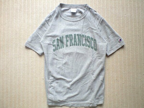 即決 Lサイズ Champion REVERSE WEAVE ヘビーウェイト Tシャツ グレーサンフランシスコ SAN FRANCISCO