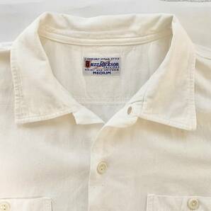 BUZZ RICKSON'S シャンブレーシャツ / 半袖  開襟/オフホワイト/サイズM   W118の画像4