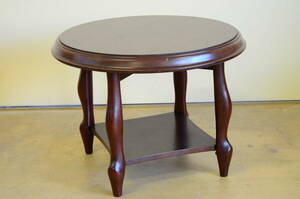 マルニ木工 Maruni 丸テーブル サイドテーブル 飾り台 猫足 直径65cm 高さ48cm ヴィンテージ