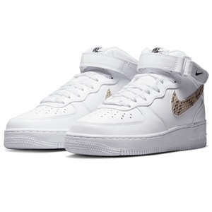 ☆NIKE WMNS AIR FORCE 1 MID '07 白/ベージュ蛇 26.5cm ナイキ ウィメンズ エア フォース 1 ミッド 07 スネーク DD9625-101