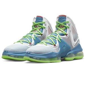 ☆NIKE LEBRON XIX 淡青/蛍光緑/白/濃いピンク 29.0cm ナイキ レブロン 19 DC9339-400