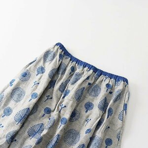 marble SUD marble shudoEMBtsu vi to-k nappy cotton gathered skirt F/ gray blue Easy rubber *[2400013435291]