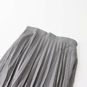 2020SS MARGARET HOWELL マーガレットハウエル GINGHAM CHECK BLEND ギンガムチェック スカート/2/ブラック ホワイト【2400013445221】