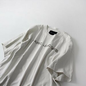 マークジェイコブス MARC JACOBS 美品 2021 THE BIG T-SHIRT O/S/アイボリー ビッグTシャツ ロゴ カットソー【2400013486132】