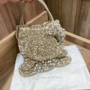  limited goods ANTEPRIMA Anteprima b lilac nte Kitty handbag wire bag storage bag collaboration Hello Kitty rhinestone PVC regular price 16 ten thousand 