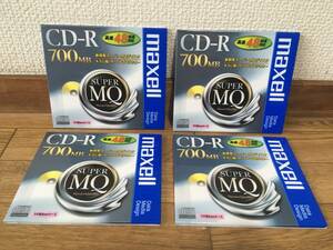 maxell CD-R 700MB うす型5mmケース 4枚セット CDR700S (1枚×4) 未使用品 日立マクセル 日本製 made in japan