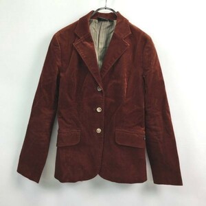 ◆お洒落な逸品◆AIGLE/エイグル ジャケット コーデュロイ 裏地あり コットン ブラウン 茶 S レディース K121 ｃ3544