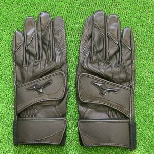 38 Mizuno Batting Gloves Bang -черные Smension Double Belt 1ejeh23090 Средняя школа, совместимая с новым бейсболом.