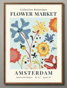 Art hand Auction 8477■送料無料!!A3ポスター『FLOWERMARKET フラワーマーケット』北欧/韓国/絵画/イラスト/マット, 住まい, インテリア, その他