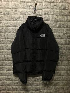 美品 FA19 THE NORTH FACE ノースフェイス ヌプシ ダウンジャケット ブラック 700フィル ワンポイント アウトドア Lサイズ 黒 定番 切替