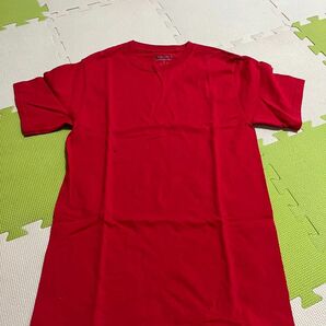 チャンピオン　刺繍ワンポイント　シンプルTシャツ　古着　赤 半袖Tシャツ