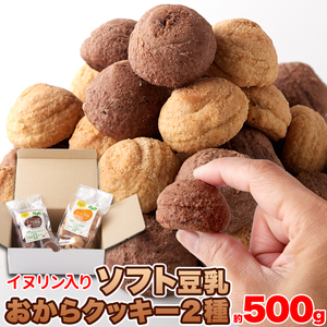 イヌリン入りソフト豆乳おからクッキー500g(チョコ・オレンジ)/ダイエット,大量菓子,ヘルシー