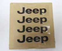 【新品・即決】ジープ Jeep 黒 ドアハンドル ワイパー ステッカー 5.4cm ４枚 エンブレム_画像1