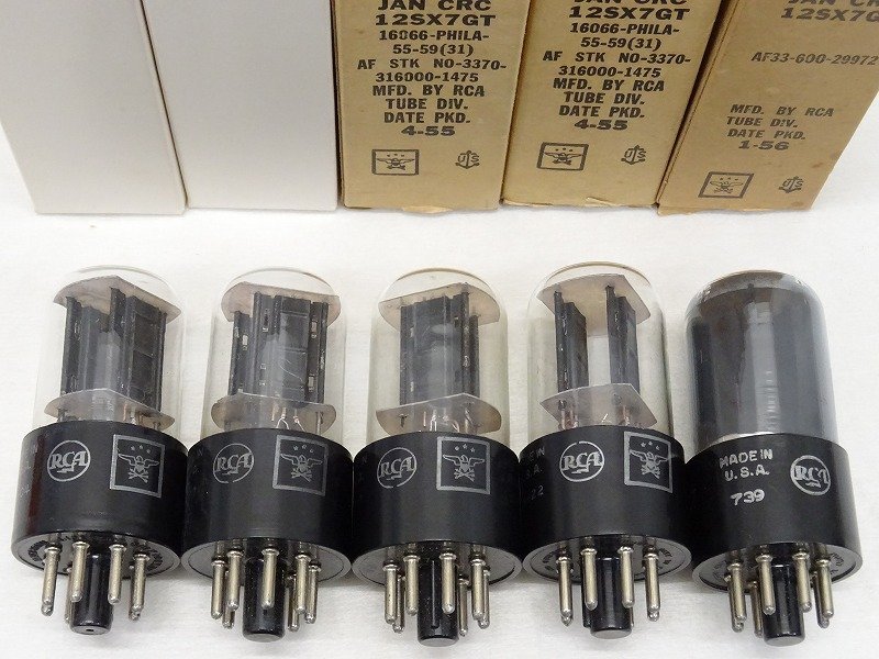 □□RCA JAN CRC-12SX7-GT/General Electric USN-5Y3WGTB/RAYTHEON