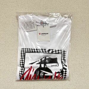 新品 タグ付き AIRWALK エアウォーク スニーカー チェッカー ロゴTシャツ 半袖Tシャツ 白 ホワイト S スケートボード