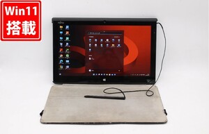  хорошая вещь полный HD 12.5 type планшет Fujitsu ArrowsTab Q704H Windows11 4 поколение i3-4010U 4GB 128GB-SSD камера беспроводной Office б/у персональный компьютер налог нет 