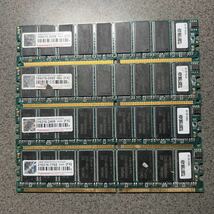 Transcend 256MB DDR333 ECC-D CL2.5、256MB DDR333 ECC 2.5〜3.3 計4枚1セット_画像1