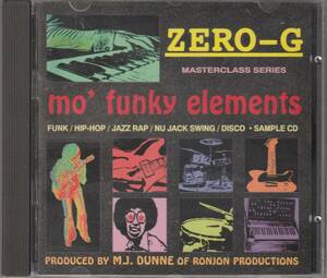  б/у CD#SAMPLING#ZERO-G / MO' FUNKY ELEMENTS / FUNK, HIP HOP# отбор, вентилятор k, Jazz, барабан, основа, Synth, тамбурин 