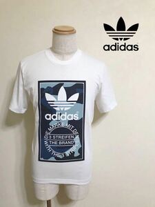 【新品】 adidas originals CAMO TEE アディダス オリジナルス カモフラージュ柄 ラベル Tシャツ トップス サイズM 半袖 ホワイト DX3662