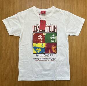 ● 新品 未使用 半袖 Tシャツ ● OJICO オジコ LED ZEPPELIN レッド・ツェッペリン ● 胸いっぱいの愛を 白 サイズ 12A ● レコード EP ●