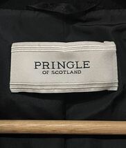 上質高級！ イタリア製 PRINGLE of Scotland プリングル オブ スコットランド シルク混 ロングコート ブラック 38サイズ レディース 新規×_画像7