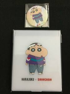 [ unused ] Crayon Shin-chan 25th..×.. Chan limitation goods summarize folding mirror & can badge B