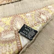 【エトロ】本物 ETRO ストール ペイズリー柄 全長136cm 幅42cm マフラー ウール×シルク メンズ レディース イタリア製_画像3