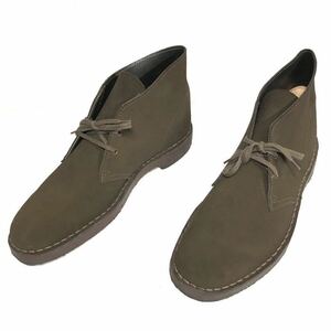 【クラークス】本物 Clarks 靴 26.5cm ハイカットシューズ カジュアルシューズ ショートブーツ スエード 男性用 メンズ 8 1/2