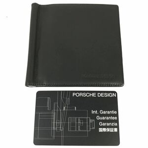 未使用品【ポルシュデザイン】本物 PORSCHE DESIGN 二つ折り財布 マネークリップ付き ２つ折り財布 男性用 メンズ ドイツ製 送料370円