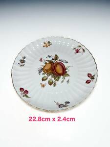 [即決]■古いロイヤル・ウースター Royal Worcester Delecta bone china england 白磁色絵皿プレート 洋食器 z2819 古民具古道具ビンテージ