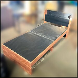  one part with defect * single bed * height pear industry wooden bed frame AC attaching used Sapporo new koto .