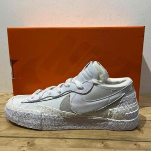 NIKE 22ss BLAZER LOW SACAI WHITE 28cm DM6443-100 ナイキ ブレザーロー サカイ ホワイト パテントレザー スニーカー