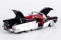 1/24 シボレー シヴォレー インパラ コンバーチブル 黒 白 Chevrolet Impala Convertible black white 1958 1:24 新品 梱包サイズ80_画像3