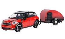 1/24 ミニ クーパー カントリーマン 赤 黒 Mini Cooper S Countryman red black with camper 1:24 Motormax 梱包サイズ100_画像1