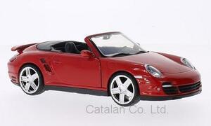 1/24 ポルシェ ターボ カブリオレ RED 赤 レッド Porsche 911 Turbo Cabriolet 997 1:24 Motormax 梱包サイズ80