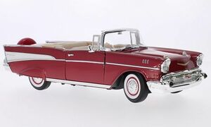 1/18 シボレー シヴォレー ベルエアー コンバーチブル 赤 レッド Chevrolet Bel Air Convertible red 1957 1:18 新品 梱包サイズ100