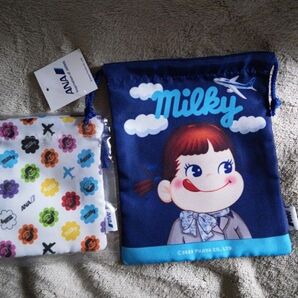 ANA ペコちゃん きんちゃく